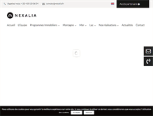 Tablet Screenshot of nexalia.fr